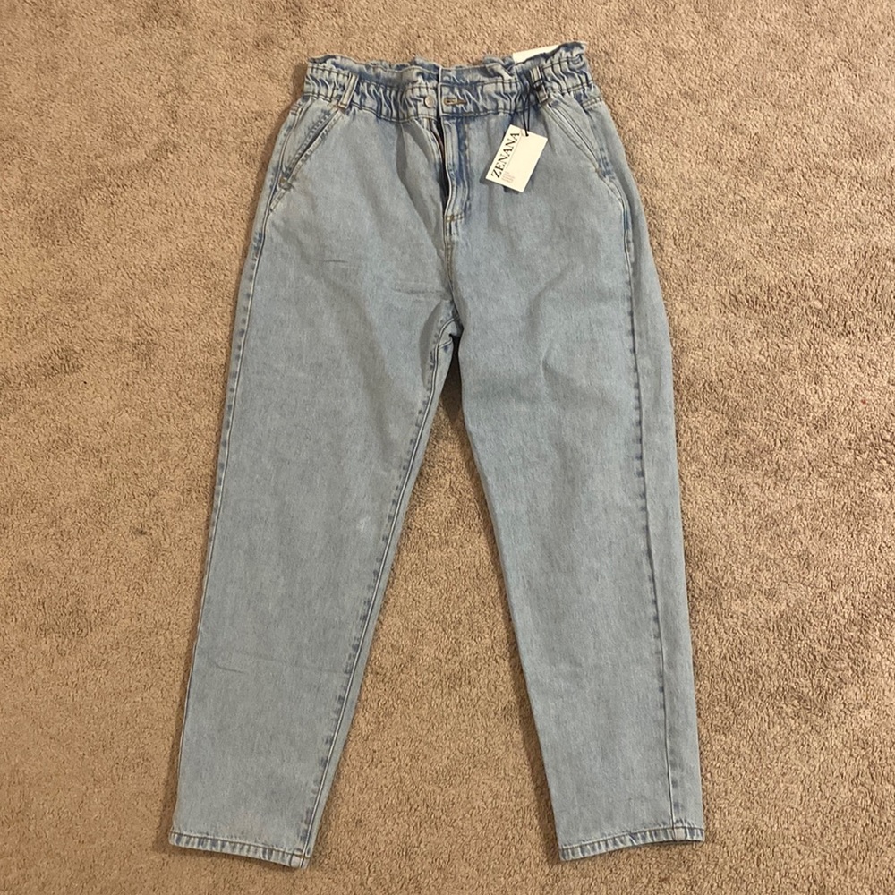 Zenana paperbag waisted jeans - XL